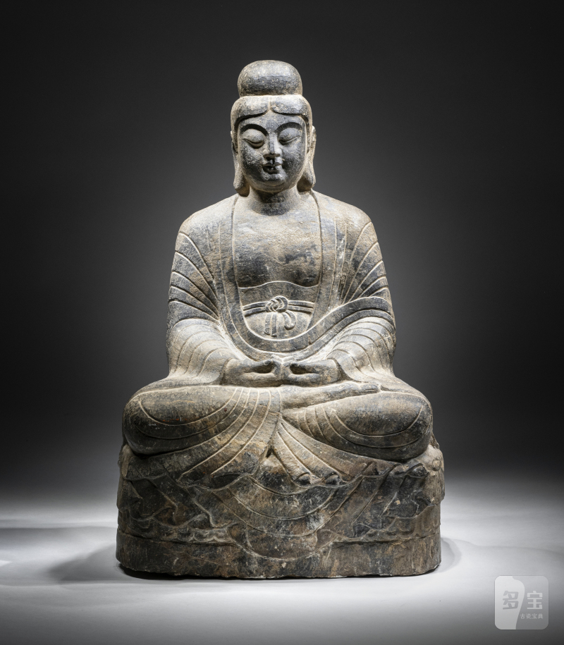 A LIMESTONE FIGURE OF BUDDHA SHAKYAMUNI - 图3